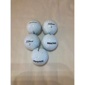 Titleist Tour Practice Golf Balls Number 1 White Set‎ of 5